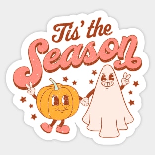 Vintage Tis The Season Pumpkin Spice Latte Halloween Fall Coffee Sticker